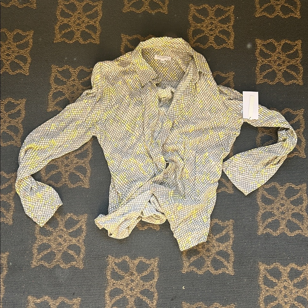 Equipment femme Silverlin Multi Printed Button-Up Blouse. Essential. NWT 280$!